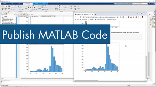 Publishing MATLAB Code from the Editor