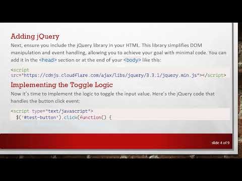 How to Toggle Input Value on Button Click with jQuery