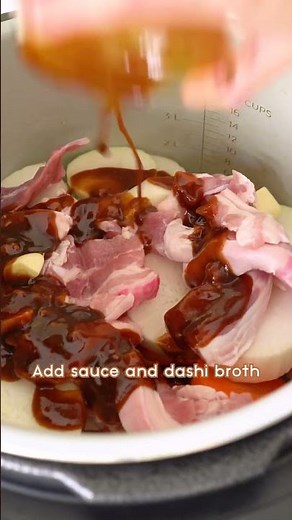 Japanese Daikon Radish Pork Belly Stew with Dashi | Pressure Cooker Recipe