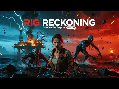 Rig Reckoning: Oil Rig Crew Battles Mutants from the Depths (AI Action Short Film)