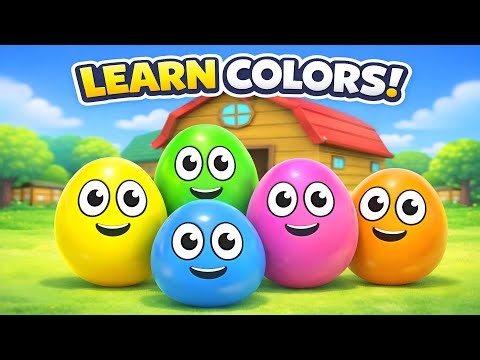 Learning Colors | Colorful Eggs on the Farm | Nursery Rhymes & Kids Songs