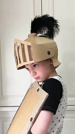 DIY Halloween Knight Costume Using Cardboard