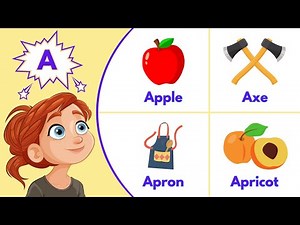 ABC Flashcards for Toddlers | ABC Learning for Preschoolers with Alphabet Words from A to Z