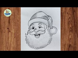 How to draw Santa Claus Face Drawing!!Christmas special drawing!! Step by step easy tutorial!!