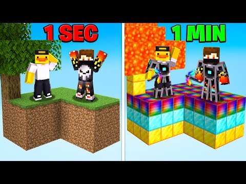 MINECRAFT BUT ISLAND CHANGES EVERY SECOND !!!