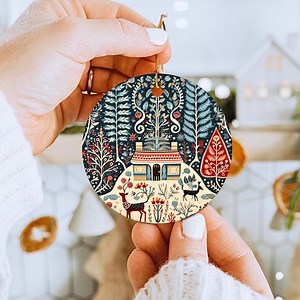 Scandinavian Christmas Ornaments Swedish Folk Art Gift Norwegian Christmas Home Decor European Gifts Nordic Folk Art Christmas Gift - Etsy