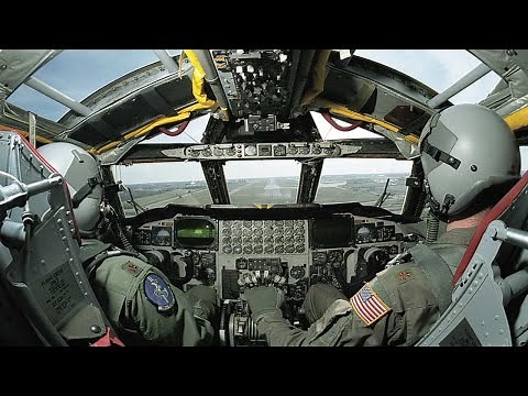 B52 Cockpit View Takeoff and Landing