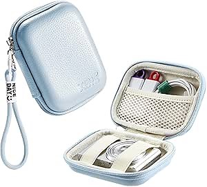 portable came cases Digital Camera Case for CAMKORY, Kodak, Canon & More - Small Travel Compact Pouch with Mesh Pocket for Accessories & SD Card (blue)