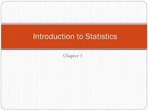 Introduction to Statistics - SlideServe