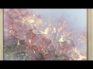 [51] Abstract Alcohol Ink Art Tutorial - using Tim Holtz/Ranger inks on Grafix white craft plastic