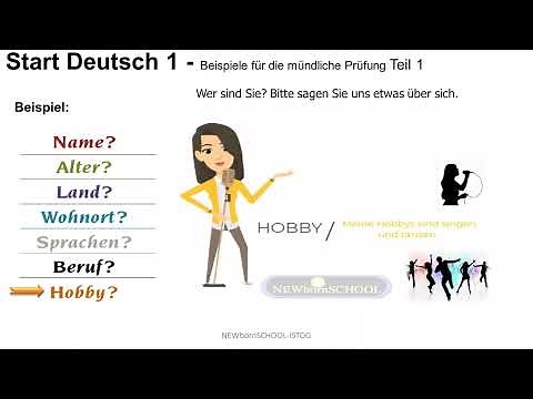 German Speaking Test Level A1, Mündliche Prüfung A1 Zertifikat / telc A1 Teil 1, 2 und 3, 2023