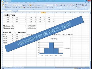 #1 Constructing Histogram in Excel 2007: Statistics Tutorial