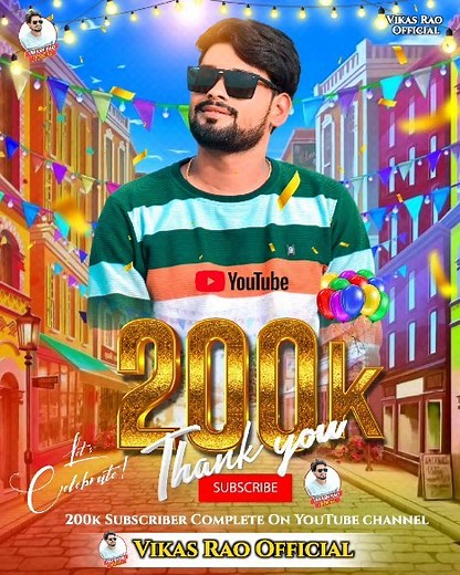 Thanks for all 🙏🙏 200K Subscribe Vikash Rao Official | Singer Vikash Rao