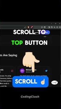 Scroll to Top Button using Javascript | CodingClash | #javascript #webdevelopment #coding