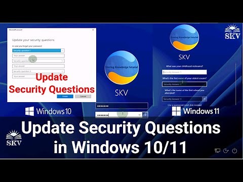 How to Update Security Questions & Answers in Windows 11 for Use a Reset Password Link on Login