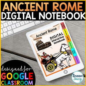 Digital Interactive Notebook | Ancient Rome Google Classroom Distance Learning