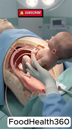 Shocking! What Really Happens During a C-Section? (3D Animation Will Surprise You) #shorts