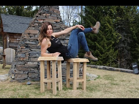 Rustic stools DIY