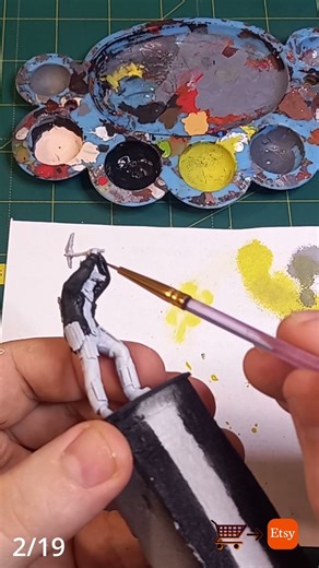 Tiny Rust Diorama: Player Farming Sulfur in Postapocalypse Style 2/19 #shorts #rust #diorama