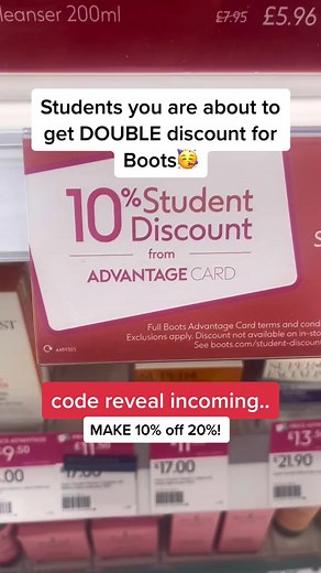 15K views · 3 comments | Here's a code for 헗헢헨헕헟험 discount at Boots UK until the 23rd January, three days of treating yourself!! Go on… #boots #bootsukhaul #bootsuk #bootsstore #shopping #makeup #skincare #shops #student #studentdiscount #discount #discountcode #save #money #savemoney #discountcodess | Hotukdeals | Facebook