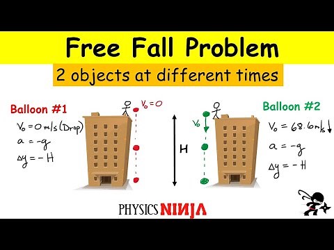 Free Fall Problem: Two objects at different times