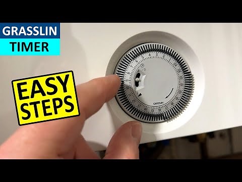 How to set timer on Grasslin clock on Combi Boiler and Setting Pin Time Clock - Grasslin Timer Setup