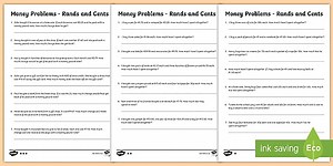 Money Problems - Rands and Cents