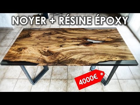 Je Fabrique la TABLE de mes RÊVES ! (Noyer + Résine Époxy)