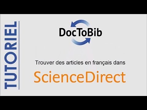 Trouver des articles en français dans ScienceDirect