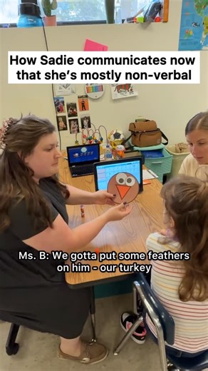 Sadie & Fam 🦋 on Instagram: "Before age 2, Sadie could count to 10. Now she’s 9, and Sanfilippo has taken her ability to recognize and say her numbers. It has now taken away most of her speech when she once knew hundreds of words and spoke in complete sentences. This clip shows how she communicates and learns at school today. She uses an AAC device that can work through eye gaze or touch. Because of Sanfilippo, Sadie is hyperactive and struggles with fine motor skills, so both input methods are
