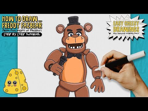 How to Draw FREDDY FAZBEAR 🐻 (Five Nights at Freddy's) | Easy Step-By-Step Drawing Tutorial