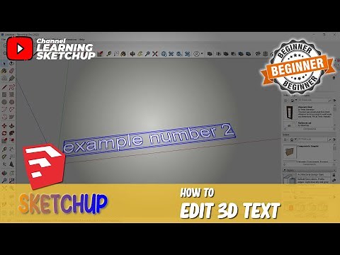 How To Edit 3D Text In Sketchup