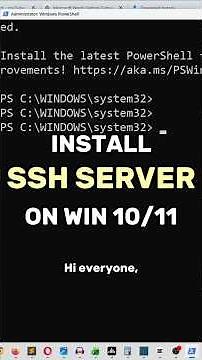 Install SSH Server on Windows 11/10 (PowerShell Method) | Remote Access Guide #shorts