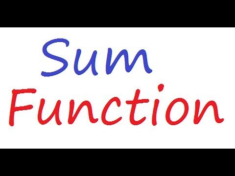 Sum Function of MSW Logo - Built in Functions