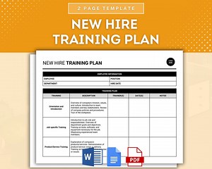 New Hire Training Plan, Employee Orientation Guide, Employee Onboarding Program, New Team Member Training Outline, Training Schedule Plan - Etsy