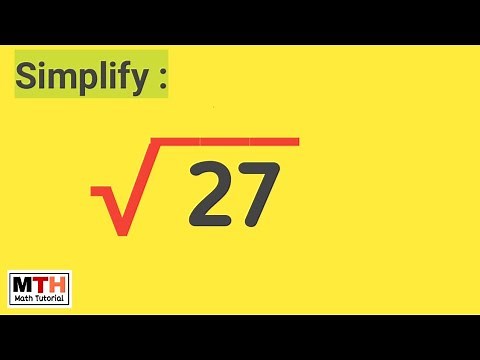 How to simplify square root of 27