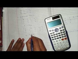 Solve the equation by row equivalent matrix method simple trick by calculator