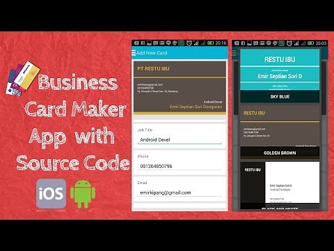 Source Code || How to Make Business Card Maker App in Android Studio