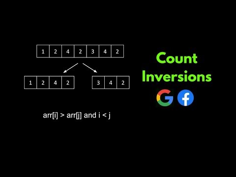 Count Inversions in an Array | Explained with Animation | Merge Sort Method