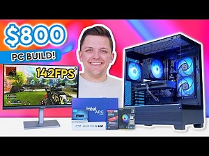 BUDGET $800 Gaming PC Build 2025! 😄 [Full Build Guide w/ 1080p Benchmarks!]