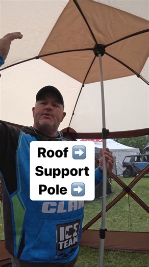 2.9K views · 151 reactions | The ClamLock Center Roof Support Pole! These easily attaches to our screen shelters, providing additional roof support and stability when needed. It is full adjustable, and can be set up on a picnic table if needed. Tap the in our bio to visit our website or Amazon Store, then select the “Accessories” tab. #quicksetclam #tent #camping #campinggear #rvlife #campingtime #clamoutdoors | Quick-Set | Facebook