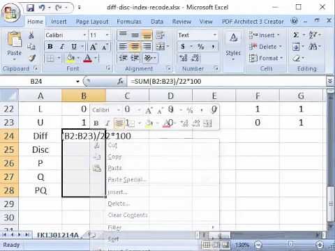Calculating Difficulty, Discrimination & Reliability Index