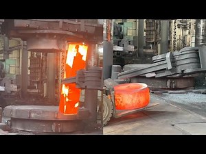 Hydraulic Press Forging Process of Upsetting and Shaping | Machinery Sounds | Art of Forging