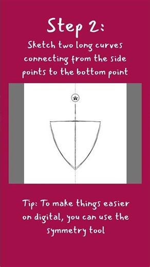 How to Draw a Basic Shield #drawing #art #arttutorial #digitalart #shield