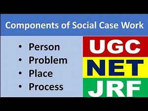 Social Case Work. Components of case work. Components of social case work UGC NET JRF Social Work
