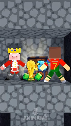 Football Treasure Hunt with JJ vs mikey. Who will succeed ? #shorts #minecraft