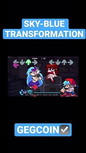 FNF V.S. SKY-BLUE TRANSFORMATION [Friday Night Funkin’] #shorts