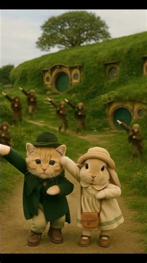 Naruto Dance in Hobbit Village 🏡🐱 A Magical Adventure Begins!