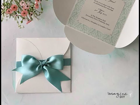 Make Your Own Wedding Invitations - Low Cost DIY Wedding Invitations with Bow