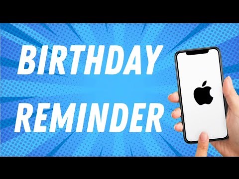 How To Set Birthday Reminder On Iphone
